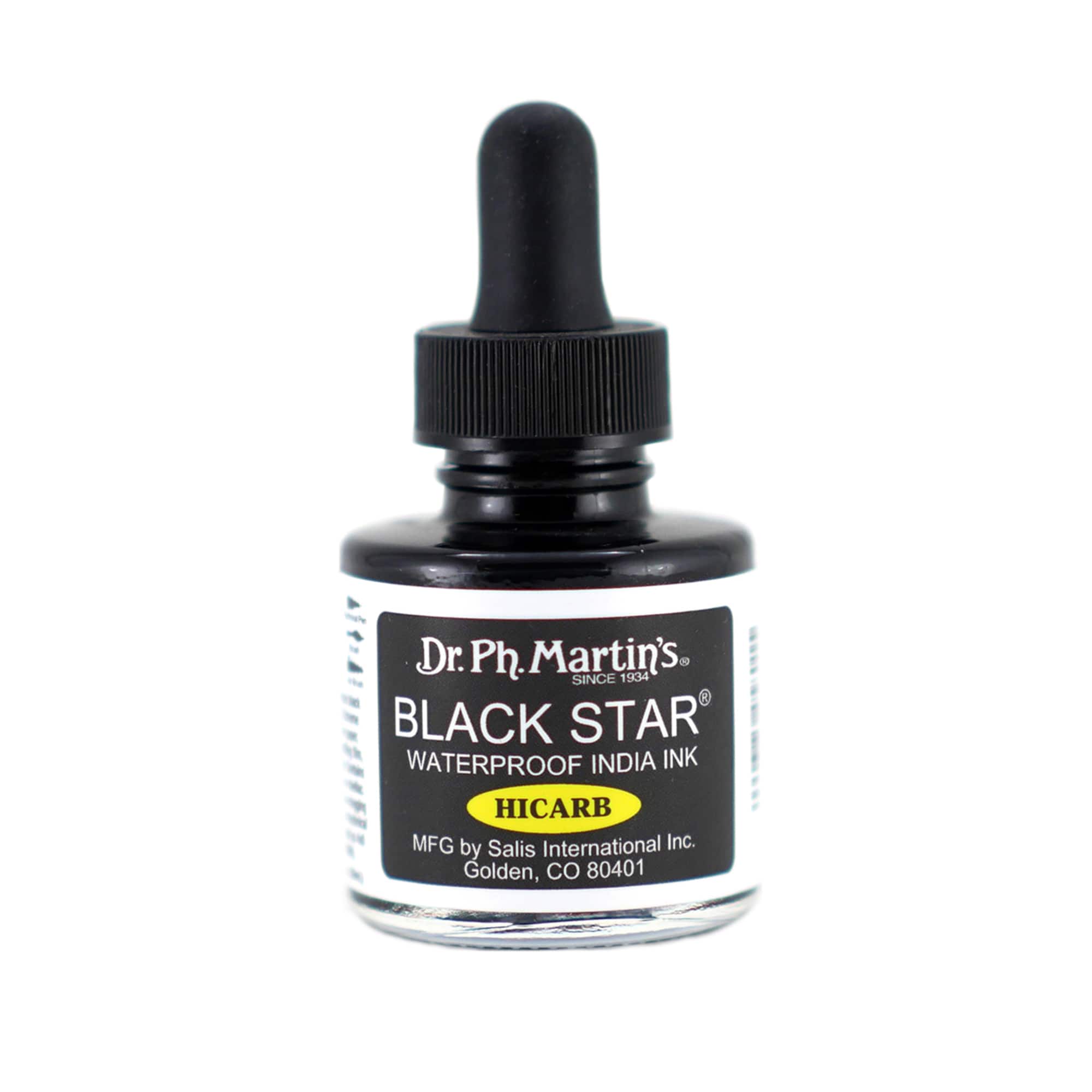 Dr. Ph. Martin's® Black Star® Hi-Carb Waterproof India Ink